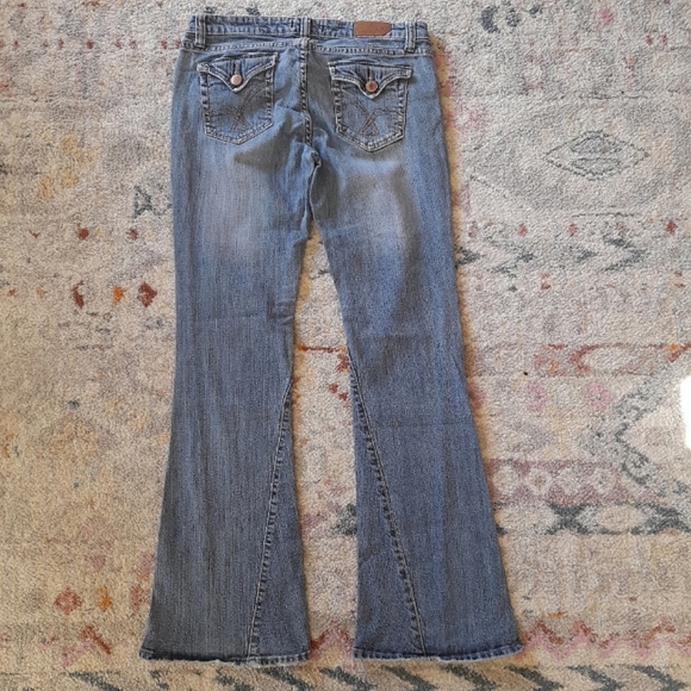 Vigoss The London Flare Low Rise Blue Y2K Jeans Size 9
